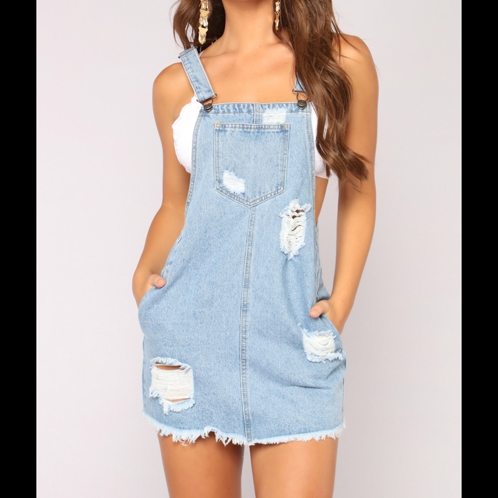 NWT Townie Overall Dress - Light Wash